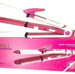 KM 1291 3 in 1 Hair Straightener Curler And Crimper
