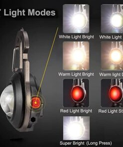 Keychain Flashlights, 7 Light Modes Portable Small LED Keychain Light Waterproof Flashlights - MegaEshop.PK