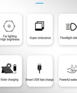 High power LED solar rechargeable multi-function searchlight - MegaEshop.PK