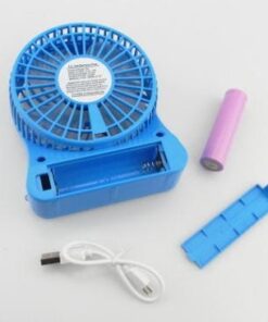 Portable 3 Gear Speed 4.5W Cooling Fan Mini USB 3.7V LED Fan Li-ion 2200mAh Battery Rechargeable Multifunctional Fan - MegaEshop.PK