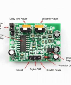 SR501 HC-SR501 Adjust IR Infrared PIR Motion Sensor Detector Module - MegaEshop.PK