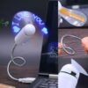 Flexible LED Programmable Message Display Mini RGB USB Fan - MegaEshop.PK