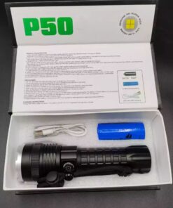 Alternative view of P50 Super Light Rechargeable Flashlight Aluminum Alloy Zoomable