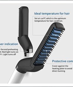 Alternative view of Multifunctional Hair Curling Comb Exposure Cap Men Electric Heating Hair Straightener
