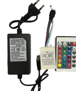 5M Rgb Watereproof, Remote Control Led Strip Light Kit With Adapter - MegaEshop.PK