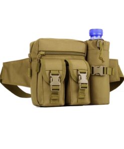 Military Waist Bag and Travel Camping Detachable Water Bottle Holder Waist Pouch Waterproof