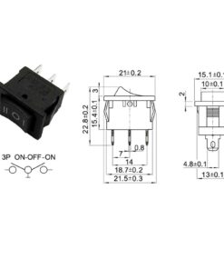 Boat Toggle Switches SPDT 3 Positions On Off On Rocker Switch 250V/6A - MegaEshop.PK