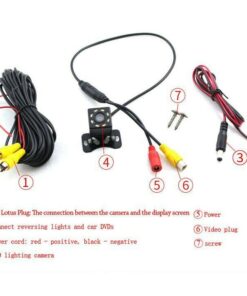 Car Rear View Camera Waterproof HD 4/8/12 LED Night Vision Car Camera 170? Wide Angle - MegaEshop.PK