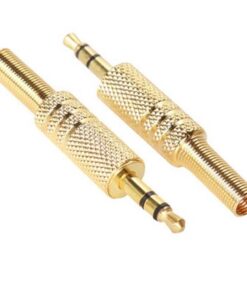 TE Gold 3.5mm 3 Pole Male Repair Headphone Jack Plug Gold Metal Audio Soldering Spring - MegaEshop.PK