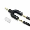 U Type 2 in 1 Portable Adapter Dual 3.5MM Headphone Plug Audio Cable Microphone - MegaEshop.PK