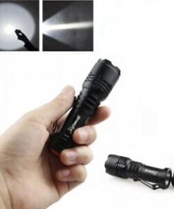 6000LM Flashlight 3Mode Supe rBright LED MINI Q5 AA/14500 Light Zoomable Torch - MegaEshop.PK
