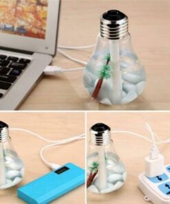 Ultrasonic Bulb Shaped Air Humidifier LED USB Aroma Air Humidifier for Home - MegaEshop.PK