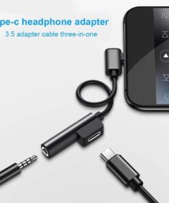 Type C to 3.5mm Earphone Audio Cable Adapter USB-C Type-C Audio Charging Cable - MegaEshop.PK