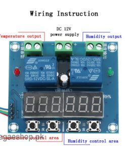 XH-M452 THERMOSTAT TEMPERATURE AND HUMIDITY 12VDC HUMIDITY HYGROMETER CONTROLLER - MegaEshop.PK