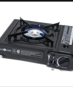 Alternative view of Portable stove with LPG option and briefcase for camping