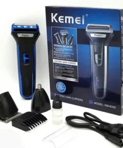 Kemei 3-in-1 Hair Trimmer KM-6330 Complete Beard Hair & Nose Grooming Kit