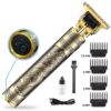Vintage T9 Professional Hair Clipper For all kinds of hairs (Steel body with large battery type c charging) - MegaEshop.PK