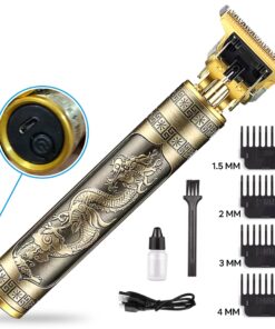 Vintage T9 Professional Hair Clipper For all kinds of hairs (Steel body with large battery type c charging)