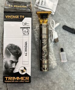 Alternative view of Vintage T9 Professional Hair Clipper For all kinds of hairs (Steel body with large battery type c charging)