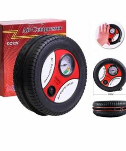 Tyre Shape 12V Mini Air Compressor Auto Car Electric Tire Air Inflator Pump 260PSI - MegaEshop.PK