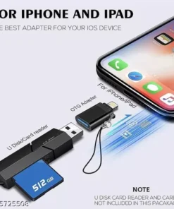 Lightning To USB Metal USB OTG Adapter - MegaEshop.PK