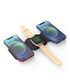 3 in 1 Magnetic Wireless charger Foldable 15W Original Charging Station - MegaEshop.PK