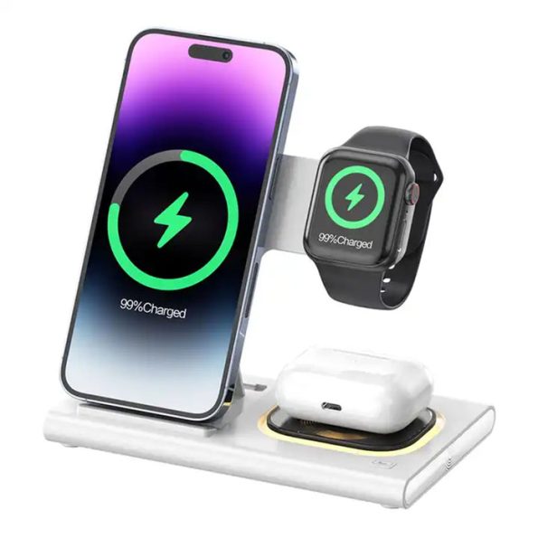 A80 4 in 1 magnetic & night light foldable wireless charging station