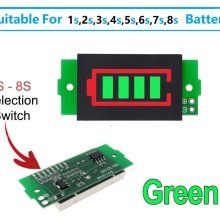 1s-8s 3-34V Lithium Battery Capacity Level Indicator