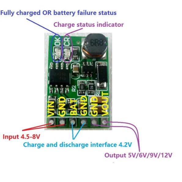 3.7V 4.2V Charger 12V DIY UPS Module