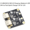 Dual 2 USB QC3.0 QC2.0 DC-DC Buck Converter Charging Step Down Module 6-32V 9V 12V 24V to Fast Quick Charger Circuit Board 3V 5V 12V-min
