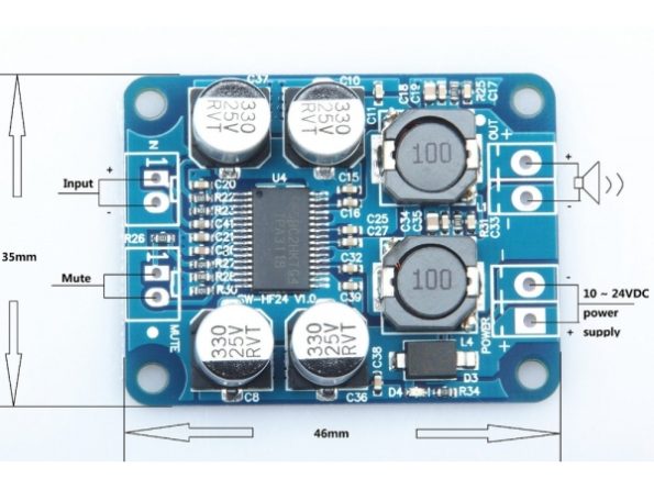 TPA3118 PBTL Class D Mono Digital 60W