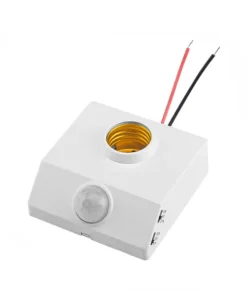 Mega Shop PIR Motion Sensor LED Lamp E27 Wall Mounted Bulb Holder