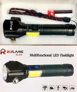 Mega Shop Ruilang RL-233 Rechargeable Torch Telescopic LED with Power Bank