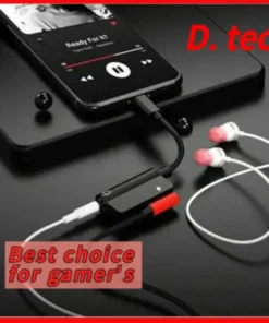 Lightning to 3.5mm Audio & Charging Adapter for iPhone 2 in 1 Headphone Jack