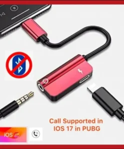 Lightning to 3.5mm Audio & Charging Adapter for iPhone 2 in 1 Headphone Jack Splitter