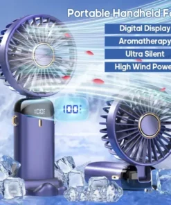 Rechargeable Mini Fan with LED Display