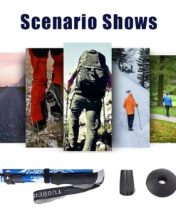 Folding Hiking Stick Anti-Shock Folding Hiking Stick Trekking